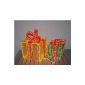 Lighted Christmas Decoration / Christmas parcels, consisting of 2 parcels and 7m lighttube