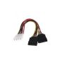 JMT 2 IDE Serial ATA SATA Y Splitter 4 Pin Cable Adapter HDD power cable Molex (Electronics)