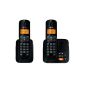 Philips CD1862B / FR Cordless Phone with Answering 1 additional handset Black (Electronics)
