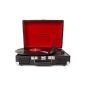 Crosley Turntable Portable Cruiser Style Case with 3 speeds, Integrated Stereo Speakers (UK Plug) - Black (Electronics)