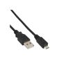Micro-USB 2.0 cable, USB A Male to Micro B connector 4-pack, 1m (Electronics)