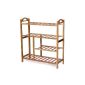 Songmics New shoe rack shoe rack bamboo shelving cabinet 67 x 25 x 75cm (LxWxH) LBS94B (household goods)