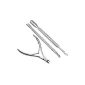 SODIAL (TM.) Manicure Set 3 TLG tweezers including nail clipper for nail cuticle cuticles (Misc.)