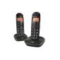 Doro Phone Easy 100W Duo wireless fixed phone Black (Twin Pack) (Electronics)