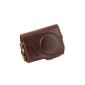 PU Leather Case Set for Canon PowerShot S110 Dark Brown (Accessories)