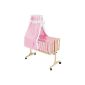 TecTake® Complete Cot Cot bed room rocking cradle pink incl. Accessories (Baby Product)