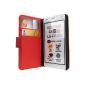 DONZO Wallet Structure Case for LG Optimus 4X HD P880 Red (Electronics)