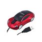 Daffodil WMS207R Mini Optical Mouse Wheel to Plug and Play USB Car Shape with LED lights front and rear - Computer mouse with 3 buttons, wheel and DPI 800 - For Laptop / Notebook / Desktop - Compatible with Microsoft Windows (7 / XP / Vista) and Apple Mac (OS X +) - Porsche Red (Electronics)