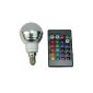16 colored E14 3W RGB LED lamp light bulb spotlight Light Effect + 24 key Remote