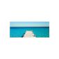 Acrylic picture XXL dock on tropical sea - 50 x 125 cm in Premium Quality: Brilliant colors, floating appearance