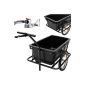 Bicycle trailer, trailer, load trailer with 90 liter plastic tub including clutch (Misc.)