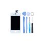 IPhone 4S black LCD screen + touch screen Digitizer Assembly White Complete with tools (Electronics)