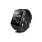 Foxnovo® U8 1.48 inch Touch Screen Bluetooth Wrist Watch U Smart Watch Phone Mate Galaxy for iOS Android smartphones iPhone 6/5 s / 5C / 5 / 4S / 4 Samsung Touch 4 / Note 3 / Note 2 / S5 / S4 / S3 HTC BlackBerry Sony and more (black) (Electronics)