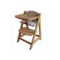 Exclusive Deluxe High wooden chair with EXTRA food tray / Front large bar, seat cushion (Baby Care)