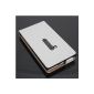 ECENCE Nokia Lumia 920 Protective Case Pouch Flip Case Cover White + 11010306 screen protector (Electronics)