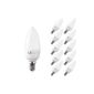 LE 5.5W E14 C37 LED bulbs, LED candle lights, replace 40W incandescent, 470lm, warm white, 2700K, 180 ° viewing angle, LED bulbs, chandeliers, LED candle lights, LED lamps, 10-pack