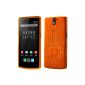 Cruzerlite Bugdroid Circuit TPU Case for the OnePlus One - Retail Packaging - Orange (Wireless Phone Accessory)