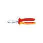 KNIPEX 74 06 200 High Leverage Diagonal Cutter chrome plated insulated with multi-component grips, VDE-tested 200 mm (tool)
