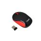 HAVIT® HV MS925GT 3 button ergonomic wireless mouse with small 1AAA USB receiver, Easter (Black + Red) (Wireless Phone Accessory)