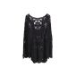 Womdee (TM) Charming Flower Lace weaving embroidery thin cardigan long sleeve shirt with Accessorie (Misc.)
