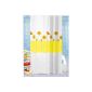 WOHNIDEE SHOP SALLY SHOWER CURTAIN white yellow gerberas with 180cm x 200cm s long textile + rings shower curtain (Home)