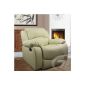 Reclining chair recliner Beige leatherette