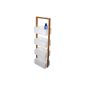 Workstand bathroom shelf basket shelf with 4 shelf baskets bamboo white (household goods)