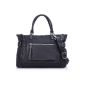 Masquenada, Cntmp, Leather Shopper, Henkel, shoulder bags, handbags, black, 33x25x11cm (W x H x D) (Textiles)