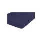 Biberna 77144/290/087 jersey stretch fitted sheet, in accordance with Oeko-Tex Standard 100, 180 x 200 cm to 200 x 200 cm, color: navy (household goods)