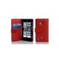 PU Leather Pattern Protective BookStyle for Nokia Lumia 720 in red (Wireless Phone Accessory)