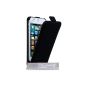 Yousave Accessories Leather Case for iPhone5 Black (Accessory)