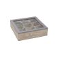 Tea box 9 wood and glass compartments (Kitchen)