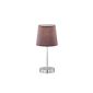 Wofi table lamp Cesena 1-flame, brown, Ø 14 cm, height 32 cm, fabric shade 832 401 510 000 (household goods)