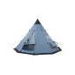 CampFeuer® - Tipi tent (Teepee), 365 x 365 x 250 cm, gray, Teepee, Camping pyramid tent (Misc.)
