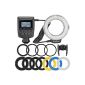 Neewer® 48 Macro LED Ring Flash Light Set Includes: Macro Ring Head + power control with LCD display + 4 flash diffusers + 8 adapter rings for Canon, Nikon, Panasonic, Olympus, Pentax SLR Cameras (Will fit 49, 52, 55, 58, 62 , 67, 72, 77mm Lenses) Canon Digital EOS Rebel SL1 (100D), T5i (700D), T4i (650D), T3 (1100D), T3i (600D), T1i (500D), T2i (550D), XSI (450D ), XS (1000D), XTI (400D), XT (350D), 1D C, 70D, 60D, 60Da, 50D, 40D, 30D, 20D, 10D, 5D, 1D X, 1D, 5D Mark 2, 5D Mark 3 , 7D, 6D (Accessories)
