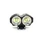Real Power novelty 2200lm CREE XM-L U2 2x bicycle lamp bicycle lights set Super Bright headlights, ideal choice for cycling mountain bike road bike (equipment)
