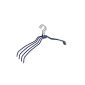 WENKO 10412411100 underwire Slim 42 - Set of 4 clothes hangers, slip-resistant coated, metal, plastic, 42 cm, dark blue (household goods)