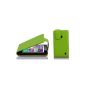 Cadorabo!  PU Leather Pattern Protective Flip Style for Nokia Lumia 630 in green (Electronics)