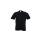 T-Shirt Super Premium Fruit of the Loom SML XL XXL 3XL 3XL different colors, Black (Textiles)