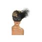 Venetian Mask with Feather Eye Mask Black Ball mask Venice mask feather mask masquerade carnival (Toys)