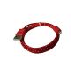 Textile braided 1 meter charging cable data cable charging cable USB for Apple iPhone 6/6 Plus / 5 / 5S / 5C, iPad 4 / Mini / 5 Air, iPod Touch 5G, iPod Nano 7G / red from OKCS (Electronics)