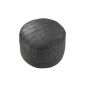 Seat cushion leather / Pouf patchwork of different colors, color: black