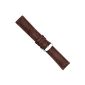 Herzog Big Size Print Bracelet Watch Band brown veaucuir 20903S, Band Width: 22mm (Watch)
