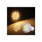 4X GU10 5W LED Bulb Lamp 16 Spot 5630 SMD Warm White 3500K 550LM (Kitchen)