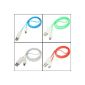 LED Light DATA USB Sync Cable Charger For Android Galaxy S3 S4 Note Lumia HTC Blue (Electronics)