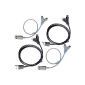 [4 cable] COM PAD 2in1 Lightning + USB data cable / charger cable 2x 30cm White and 2x 90cm black for Apple iPhone / iPad and Android smart phones with micro USB (Electronics)