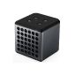EasyAcc® Music Cube Bluetooth Speaker 20 hours.  Playback time with microphone and bass (schawrz) (Electronics)