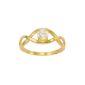 Ring Women - Yellow gold (9 cents) 1.57 Gr - zirconium oxide - T 54 (Jewelry)