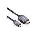 Ugreen Micro HDMI (Type D) to HDMI (Type A) High Speed ​​cable with Ethernet / Gold-plated contacts / support 3D & 4K resolution and Audio Return for smartphones, PC Tablets cameras and other equipment with HDMI interface with Micro (Aluminium 2m, Black) (Electronics)