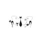 Eurographics DS-DT1038 Wall Decals Black Cats 50 x 70 cm (Kitchen)